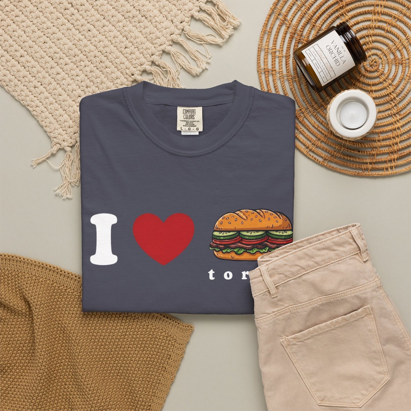 I love Tortas Shirt, Comfort Colors Bilingual Tee, Funny Gift for Men