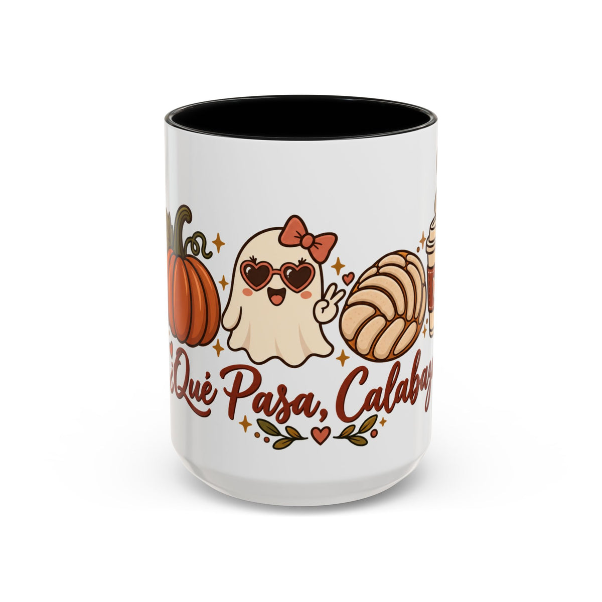 Que Pasa Calabaza Mug - Cute Fall Ghost Coffee Mug - Spanish Halloween Pumpkin Gift