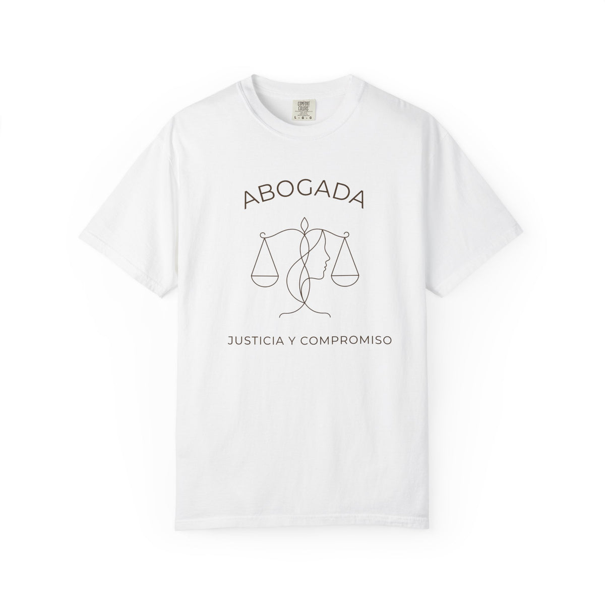 Abogada Justicia y Compromiso Tee - Spanish Latina Lawyer Shirt - Abogada Gift