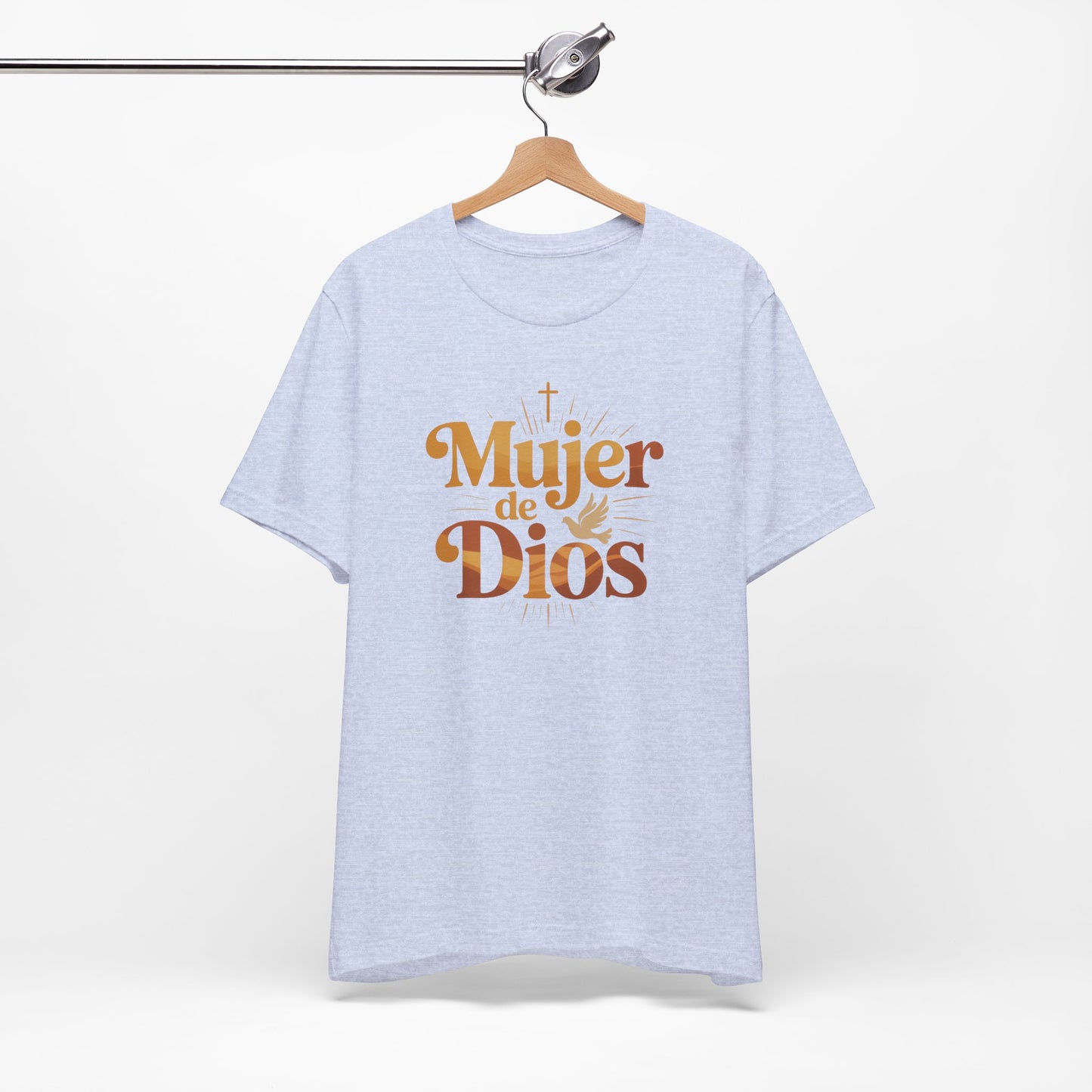 Mujer de Dios T-Shirt - Spanish Faith Tee for Christian Latina Women - Religious Gift Camisa Bendecida