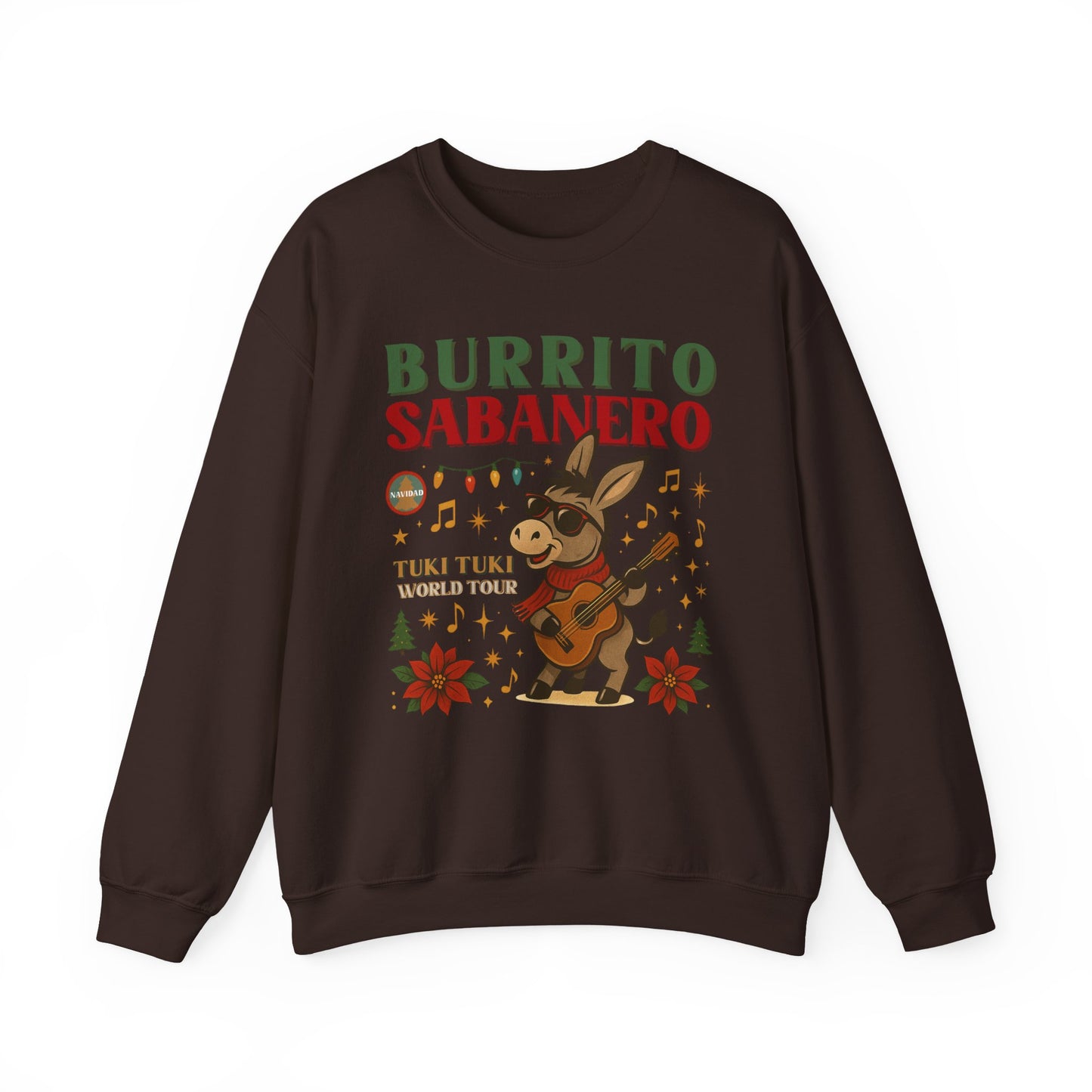 Burrito Sabanero Crewneck Sweater | Sueter De Navidad | Funny Xmas Sweatshirt | Noche Buena Suéter | Cozy Unisex Holiday Pullover