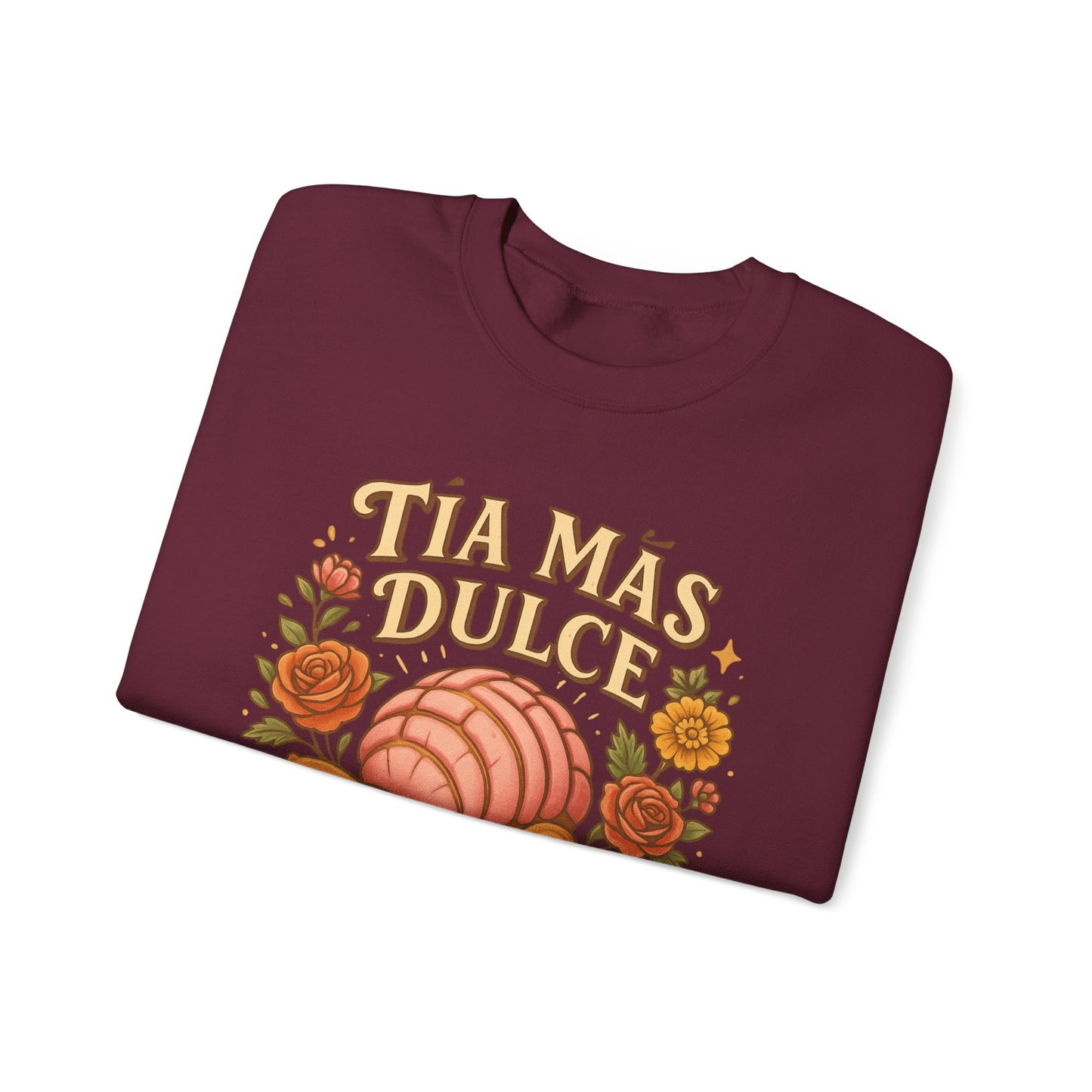 Tía Más Dulce Crewneck Sweatshirt | Concha and Pan Dulce Illustration | Customized Tia Sweater