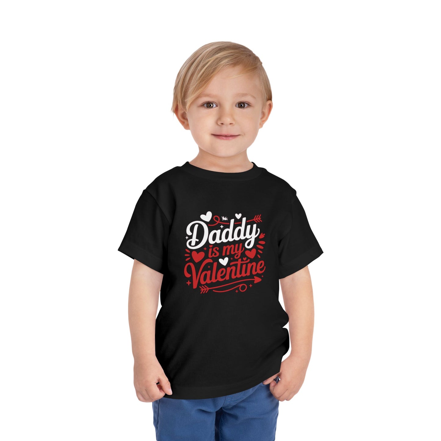 Daddy is my Valentine Toddler Short Sleeve Tee