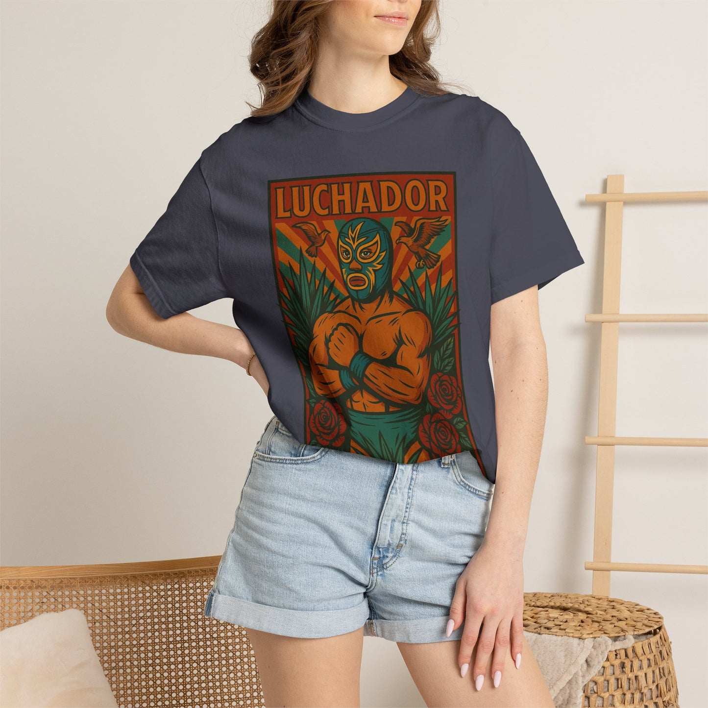 Luchador Agave T-Shirt, Mexican Wrestling Tee, Lucha Libre Plant Shirt, Unisex Top, Cinco de Mayo Gift, Festival Apparel