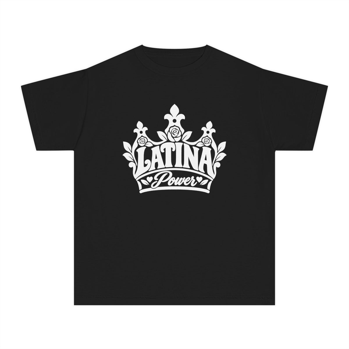 Latina Power Crown Kids Shirt - Youth Mexican Latina Pride Tee - Latina Girl Gift - Reina Corona Spanish Kids Shirt