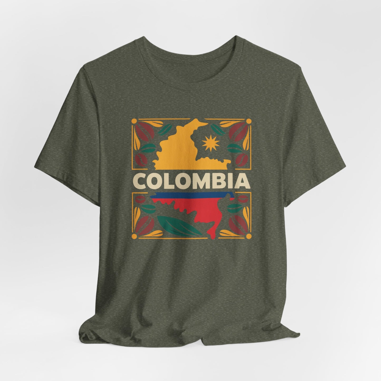 Colombia T-Shirt - Colombian Heritage Pride Tee - Orgullo Colombiano Gift - Hispanic Pride Shirt - Cafetero Style