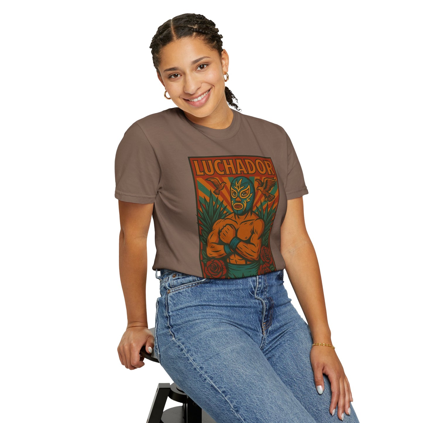 Luchador Agave T-Shirt, Mexican Wrestling Tee, Lucha Libre Plant Shirt, Unisex Top, Cinco de Mayo Gift, Festival Apparel