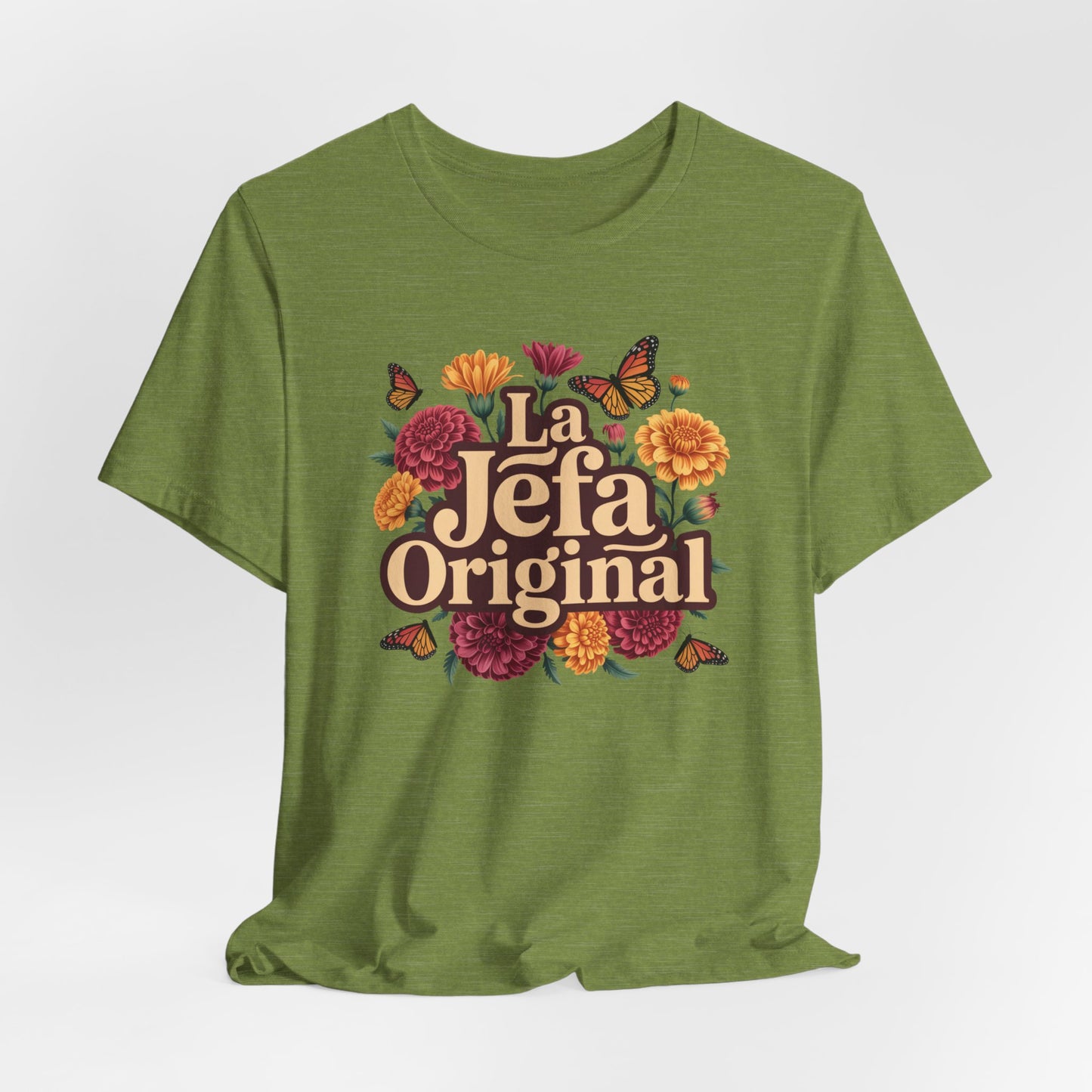 La Jefa Original T-Shirt - Latina Boss Lady Tee - Hispanic Pride Shirt - Bilingual Spanish Slang Gift for Her - Mujer Fuerte Empowerment