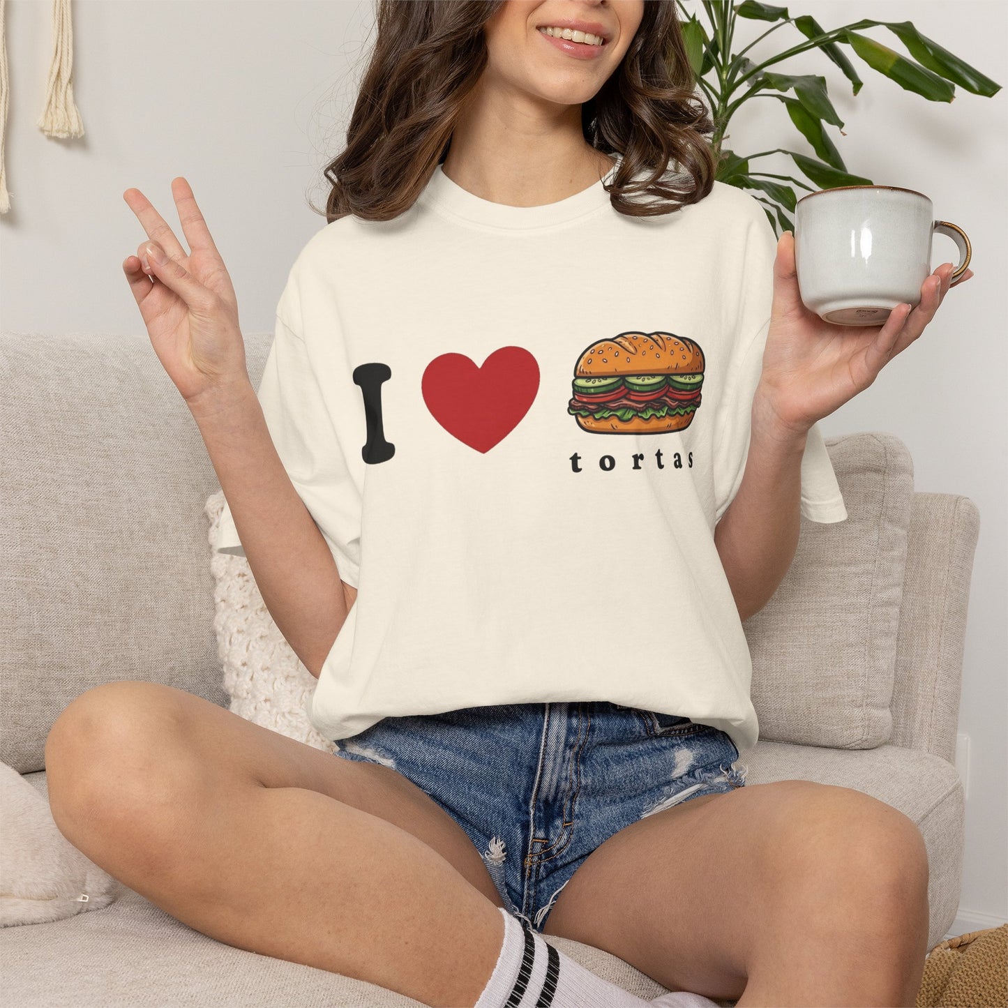 I love Tortas Shirt, Comfort Colors Bilingual Tee, Funny Gift for Men