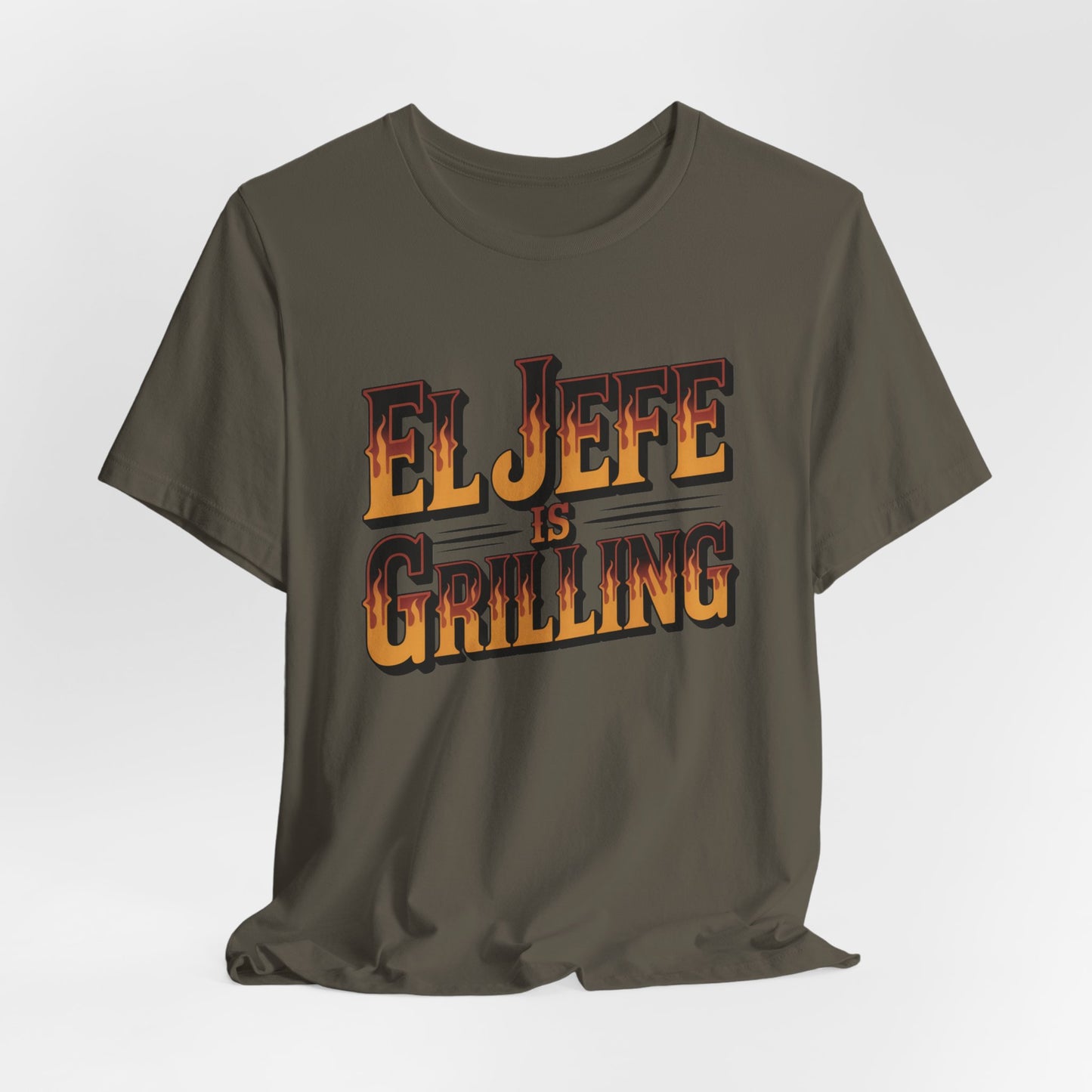 El Jefe is Grilling T-Shirt - Latino Boss Tee, Hispanic Pride Gift, Spanish Shirt for Men Women, Jefe Regalo