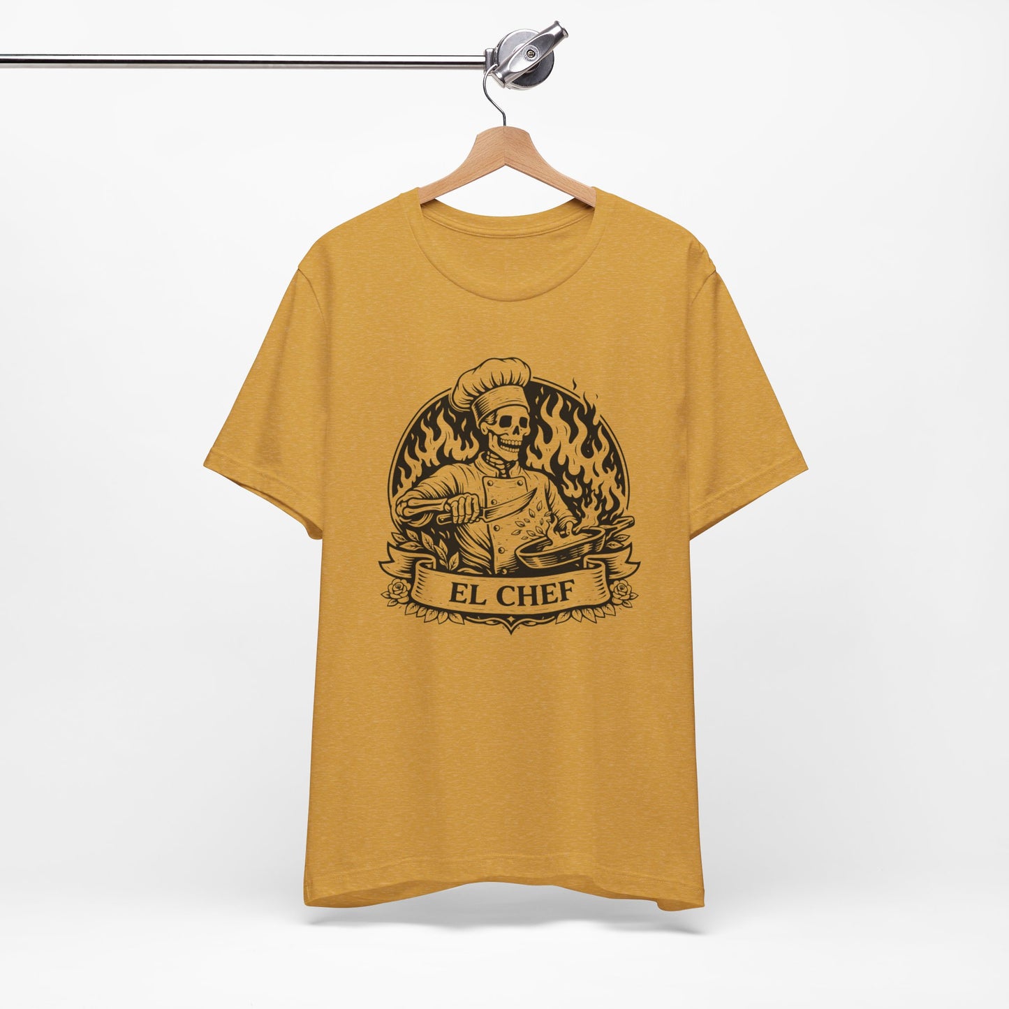 El Chef Loteria T-Shirt - Latino Art Tee Gift - Mexican Culture Chef Shirt - Hispanic Kitchen Loteria Tee - Chef Regalo