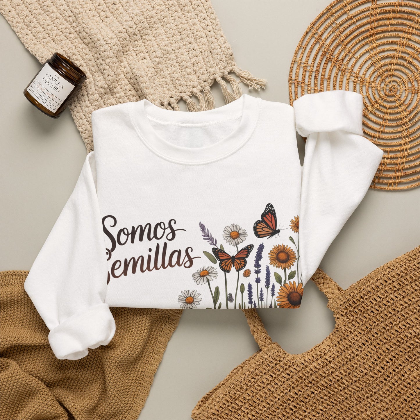 Somos Semillas Sweatshirt - Latino Heritage Sudadera - Hispanic Pride Gift - Semillas de Amor - Cultural Empowerment Wear