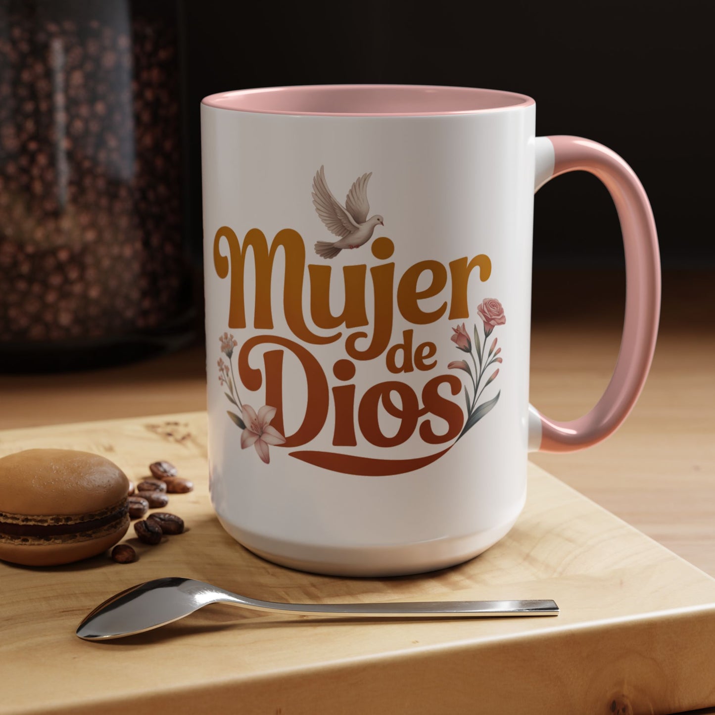 Mujer de Dios Mug - Faith Gift for Christian Latina Women - Catholic Spiritual Coffee Cup - Taza Cristiana Regalo Religioso