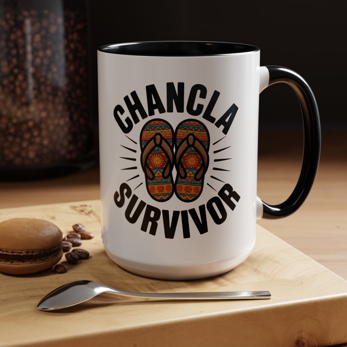 Chancla Mug - Funny Latino Gift for Abuela Mama - Hispanic Comedy Coffee Cup - Mexican Humor Mug - Spanish Culture Gift