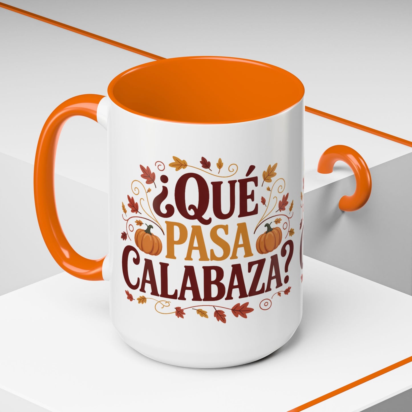 Que Pasa Calabaza Mug | Funny Spanish Coffee Cup | Hispanic Heritage Gift | Latino Culture Humor | Fall Pumpkin Sayings