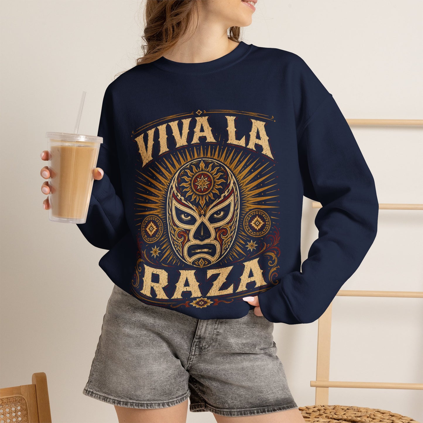 El Luchador Sweatshirt - Mexican Wrestling Lucha Libre Sudadera - Latino Pride Gift for Him - Wrestler Hoodie