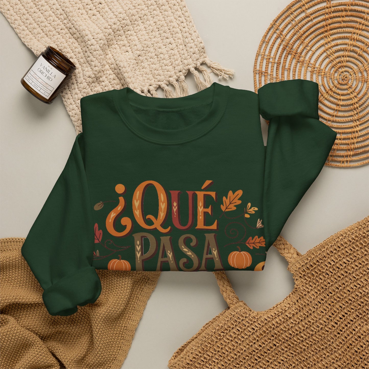 Que Pasa Calabaza Sweatshirt - Hispanic Heritage Fall Phrase - Latino Culture Pumpkin Season Shirt - Autumn Spanish Gift