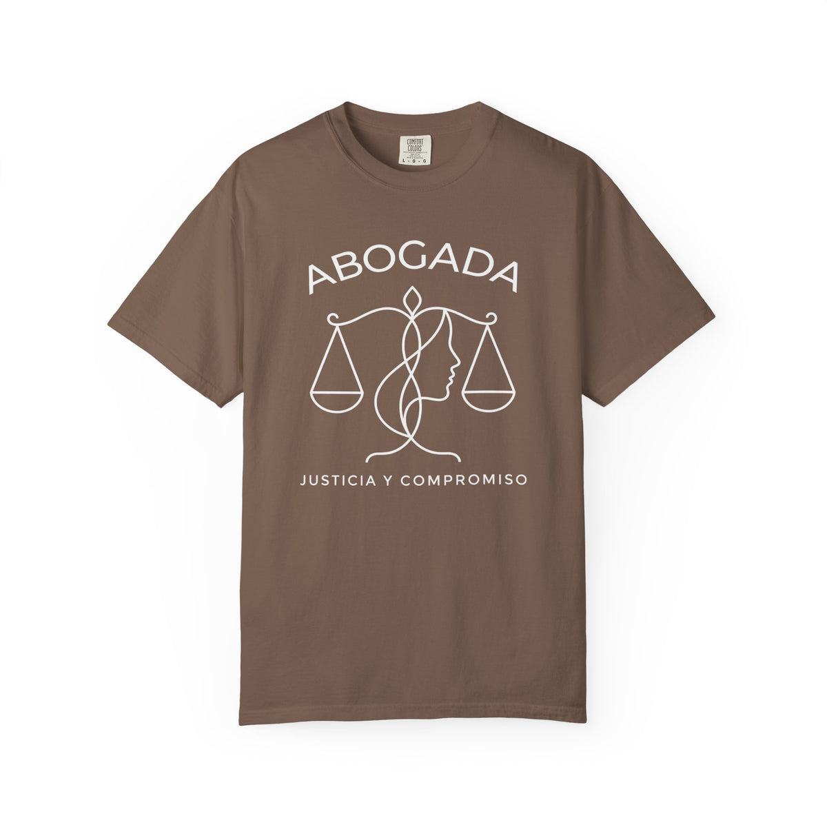 Abogada Justicia y Compromiso Tee - Spanish Latina Lawyer Shirt - Abogada Gift