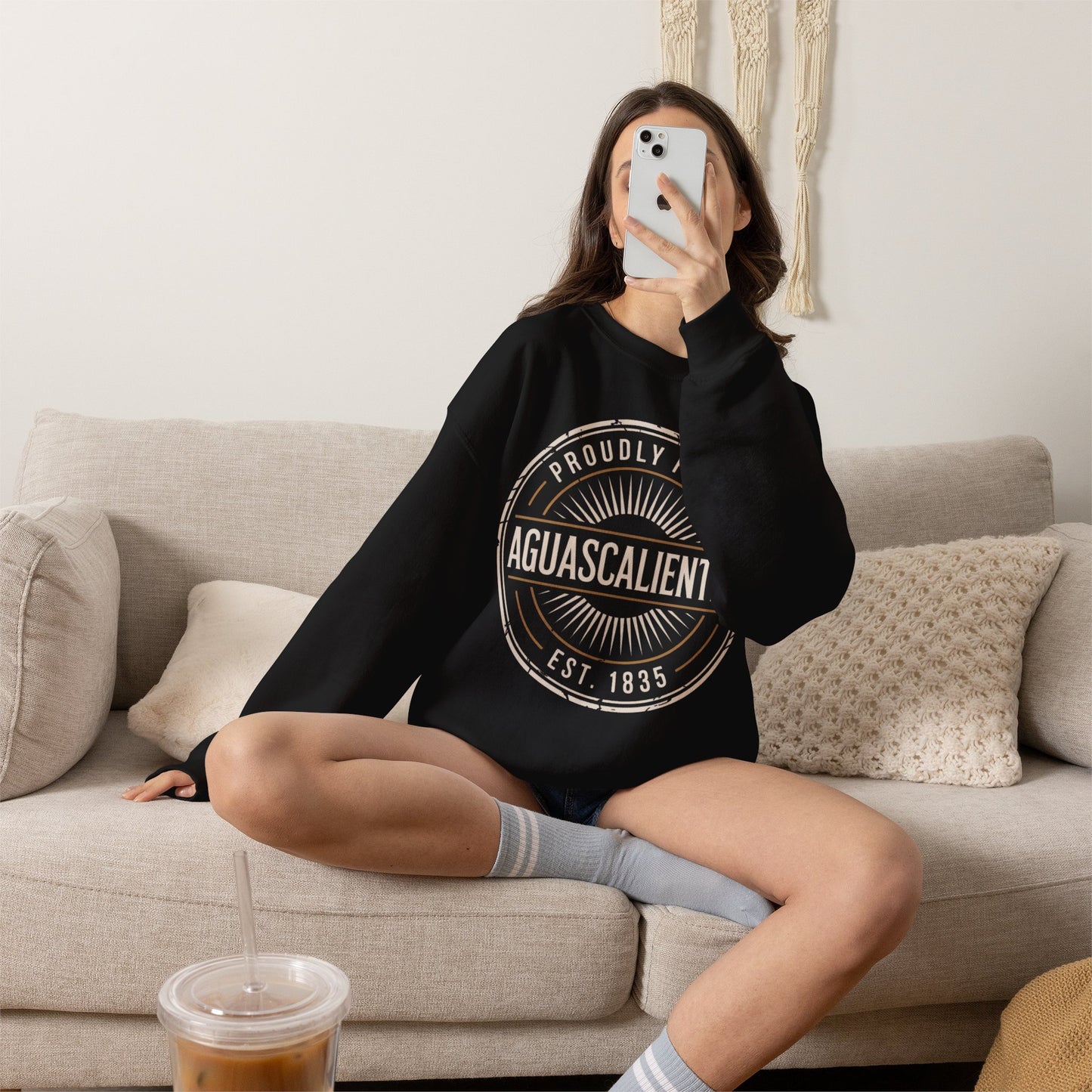 Aguascalientes Sweatshirt - Mexican Heritage Pride Wear | AGS Mexico Sudadera Gift | Orgullo Mexicano Regional Clothing