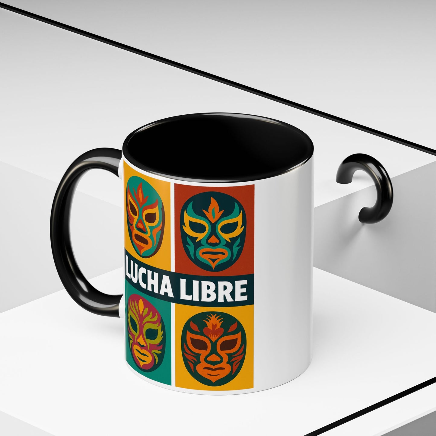 Lucha Libre Coffee Mug — Luchador Mexican Wrestling Cup, Cinco de Mayo Gift, Regalos Para Mama, Latino Pride Drinkware (view 5 of 5)