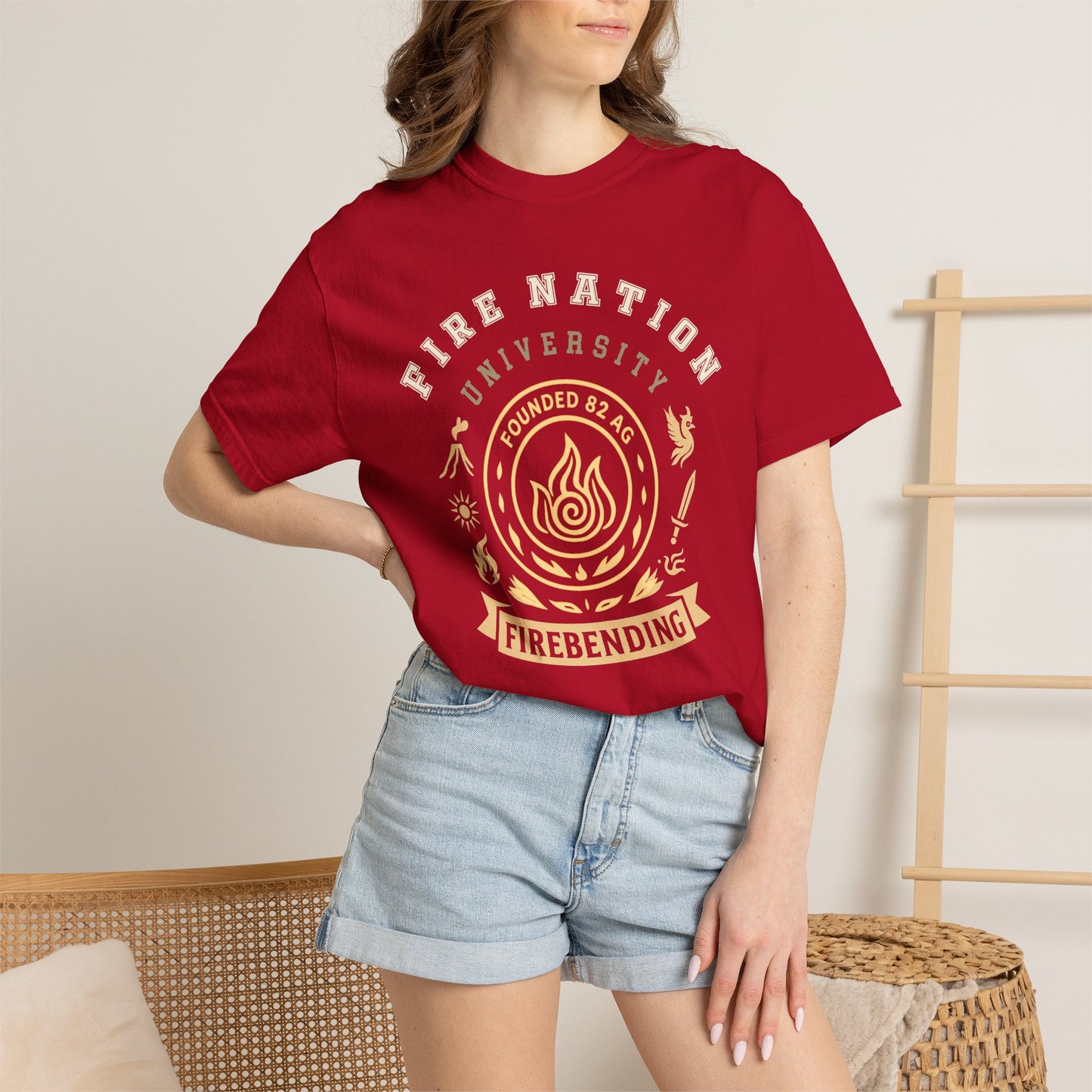 Fire Nation University Shirt | The Last Airbender Gift , Earth Kingdom Tee | Anime Fan Art
