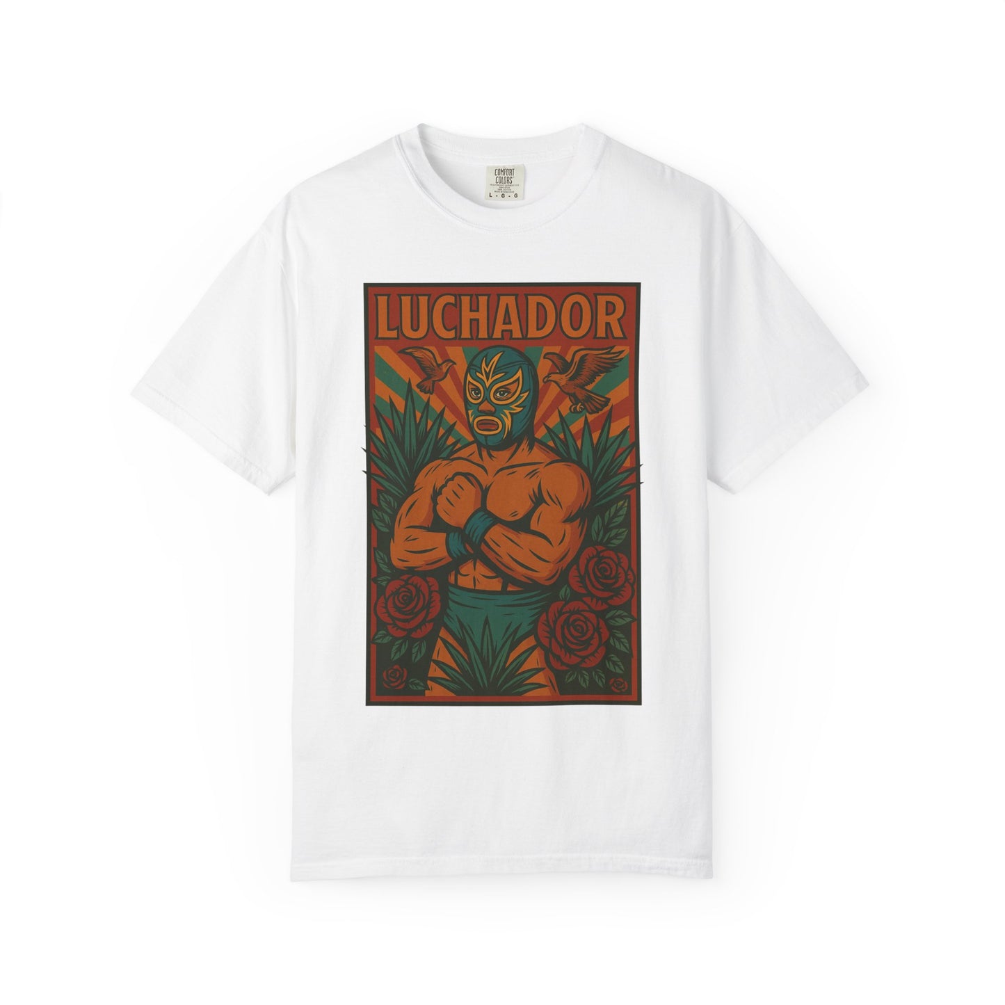 Luchador Agave T-Shirt, Mexican Wrestling Tee, Lucha Libre Plant Shirt, Unisex Top, Cinco de Mayo Gift, Festival Apparel