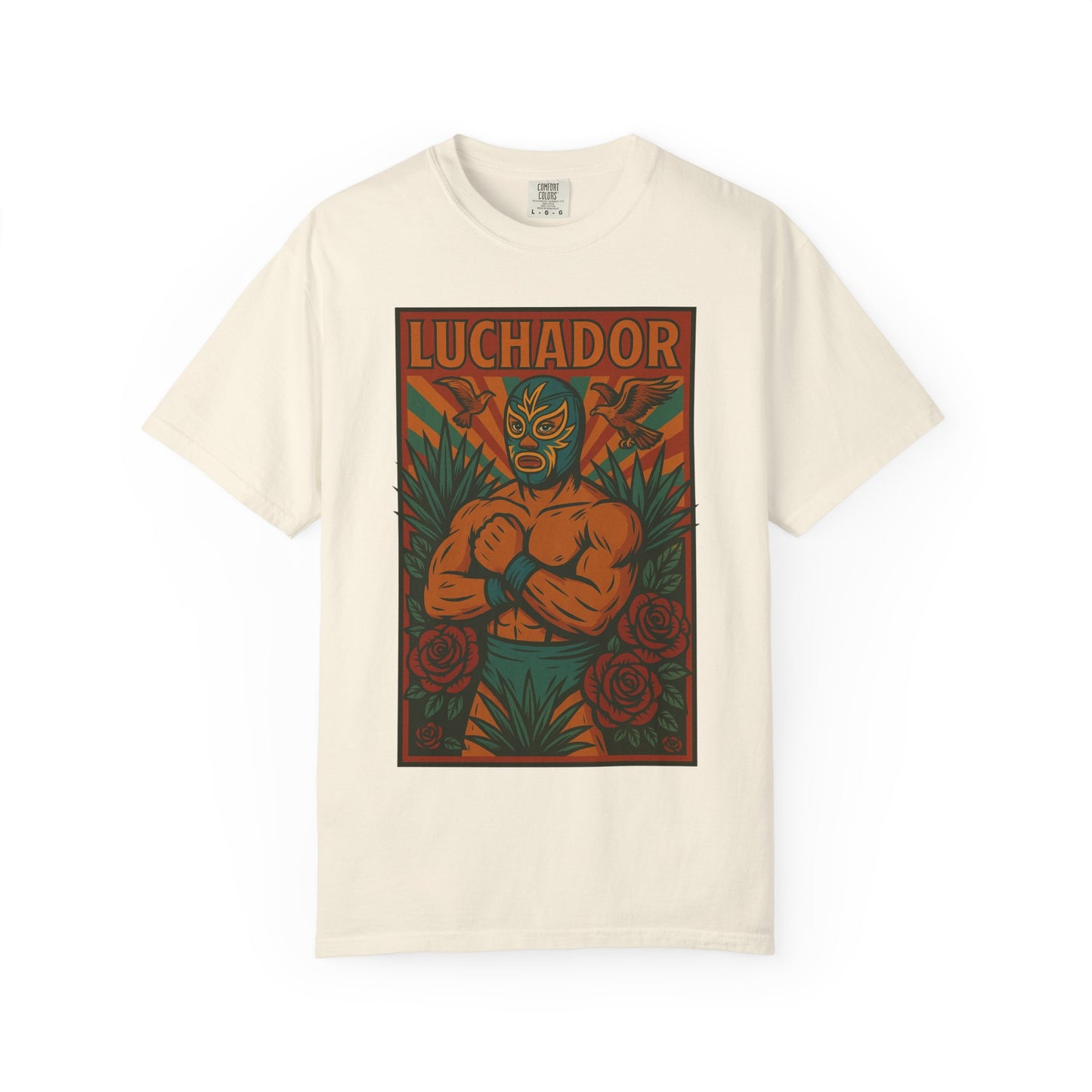 Luchador Agave T-Shirt, Mexican Wrestling Tee, Lucha Libre Plant Shirt, Unisex Top, Cinco de Mayo Gift, Festival Apparel