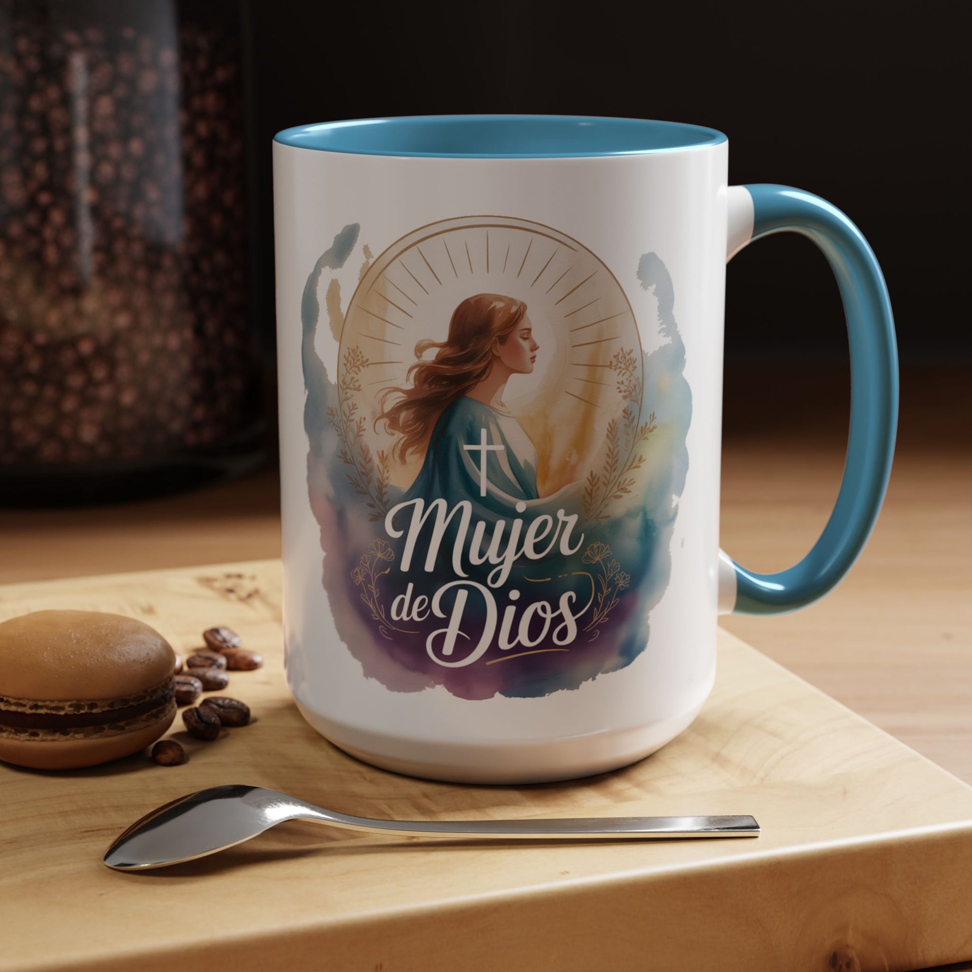 Mujer de Dios Mug — Faith Coffee Cup for Christian Latina Women, Catholic Gift, Inspirational Spanish Religious Mug (view 3 of 8)