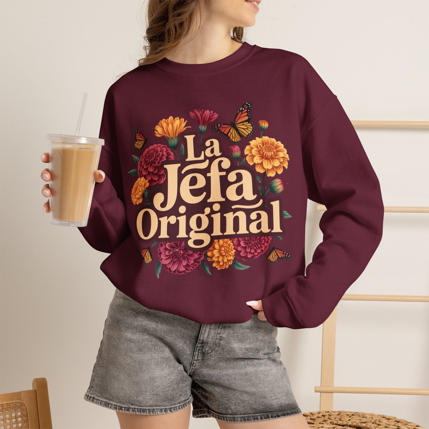 La Jefa Sweatshirt - Latina Boss Babe Gift - Mujer Fuerte Empowerment Hoodie - Feminist Gift for Her - Latina Pride Wear