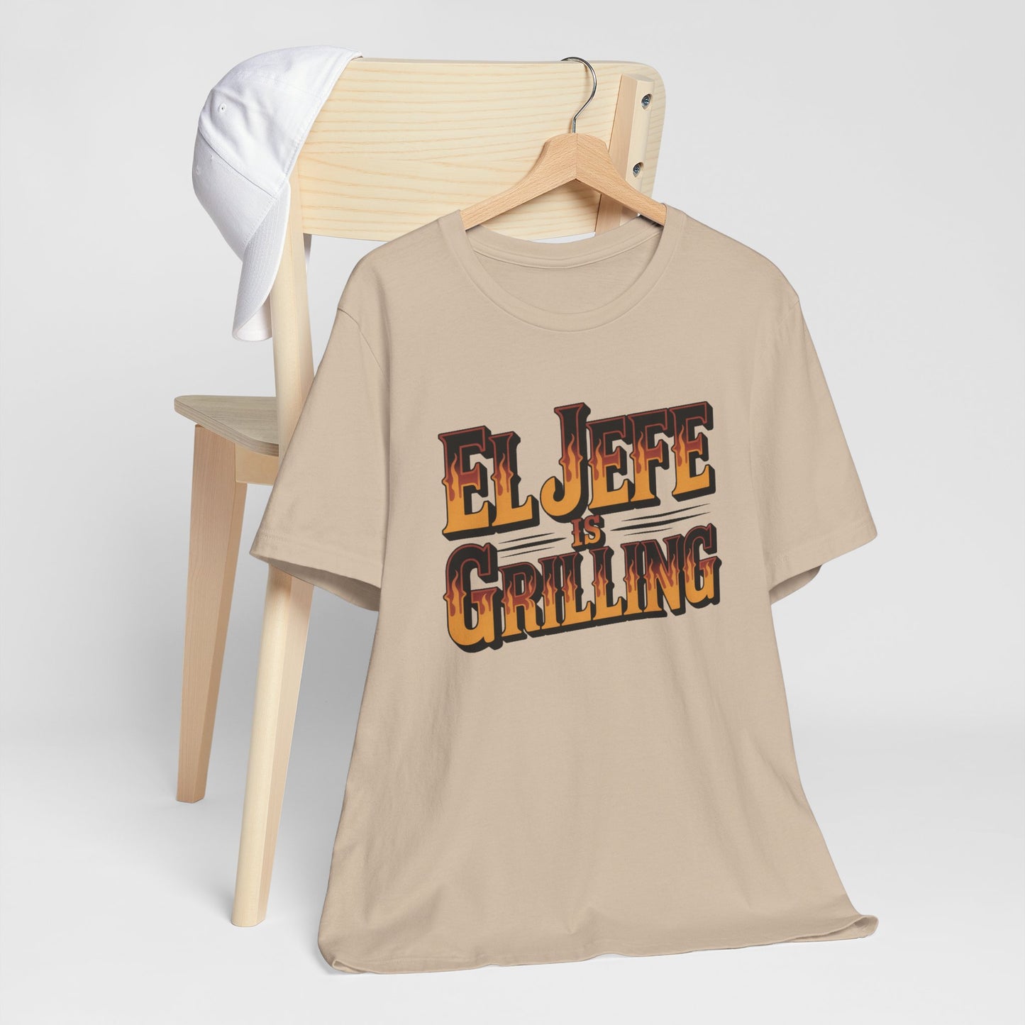 El Jefe is Grilling T-Shirt - Latino Boss Tee, Hispanic Pride Gift, Spanish Shirt for Men Women, Jefe Regalo