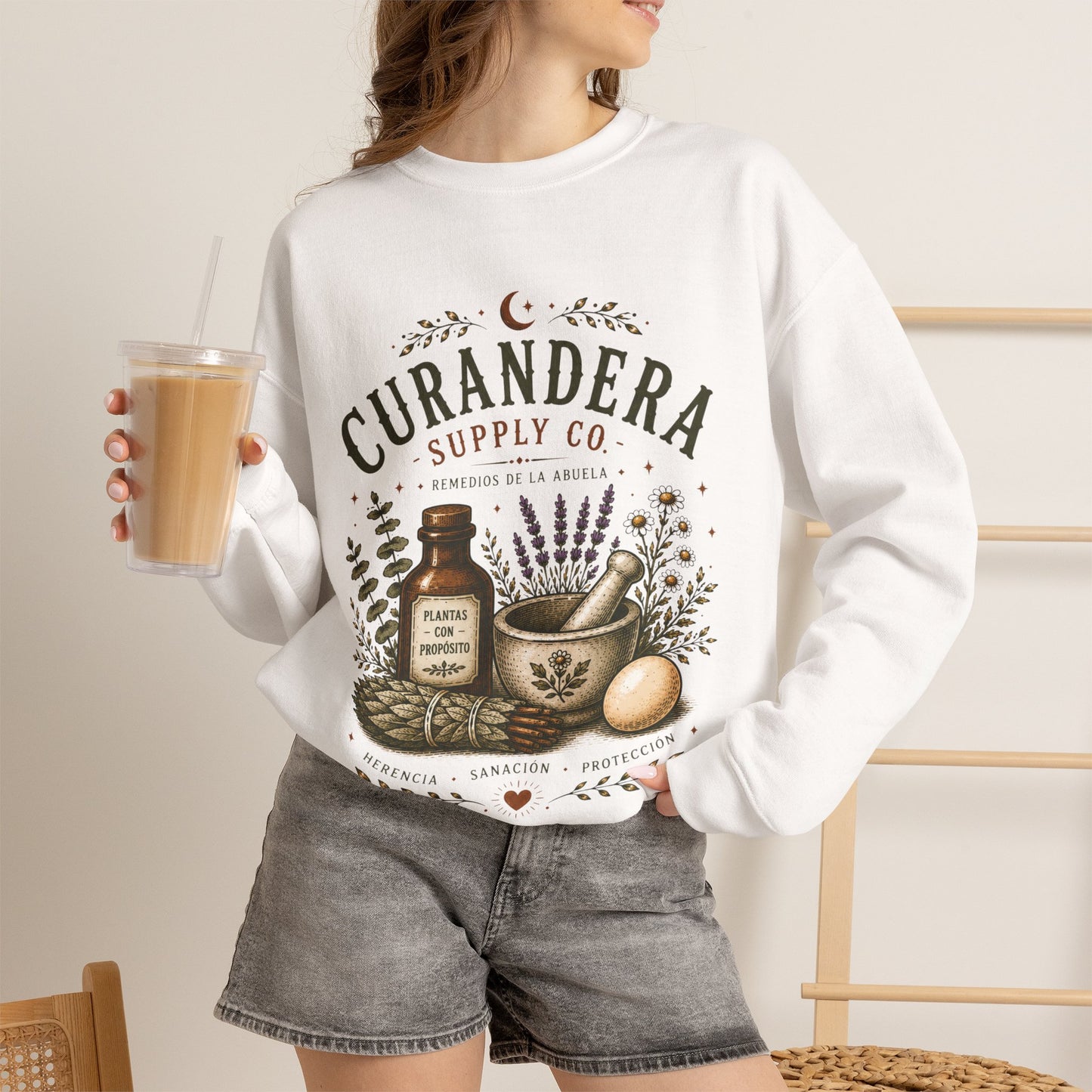 Bruja Sweatshirt - Latina Witch Magic Sudadera - Spiritual Gifts for Her - Mystical Latina Pride Hoodie
