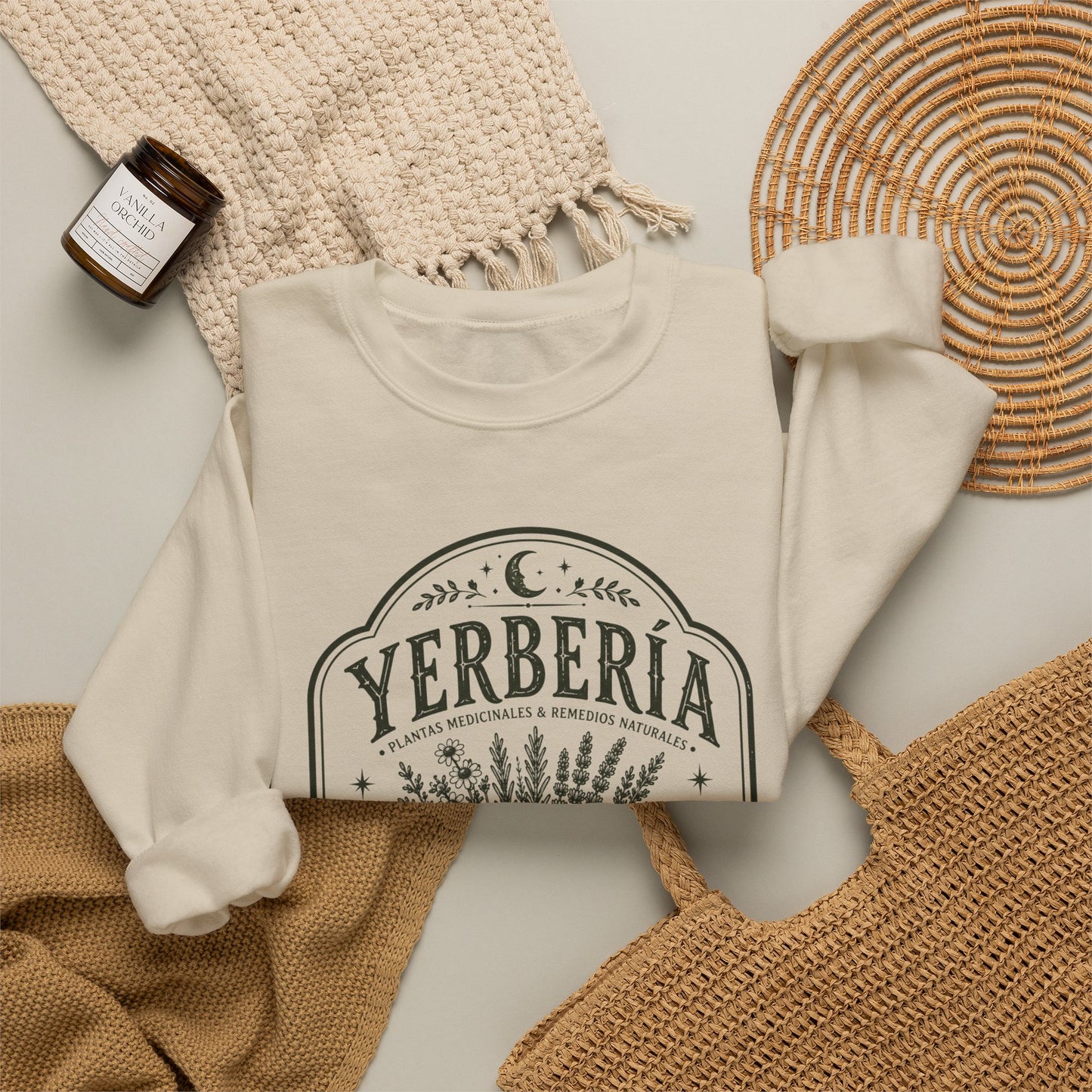 Yerberia Sweatshirt - Latina Curandera Sudadera - Spanish Gift for Her - Regalos para Mujer - Latina Pride Pullover