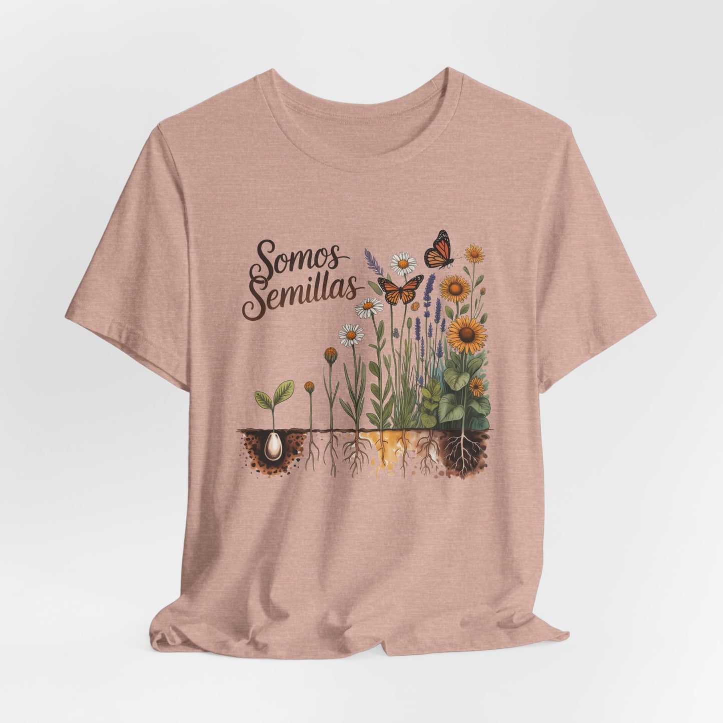 Somos Semillas T-Shirt - We Are Seeds Tee - Latino Heritage Gift - Hispanic Pride Shirt - Inspirational Growth Mindset