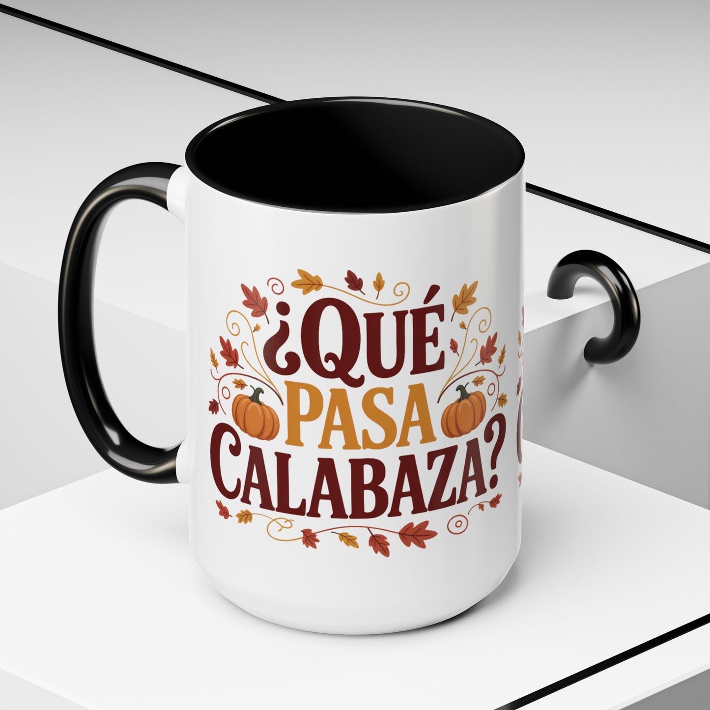 Que Pasa Calabaza Mug | Funny Spanish Coffee Cup | Hispanic Heritage Gift | Latino Culture Humor | Fall Pumpkin Sayings