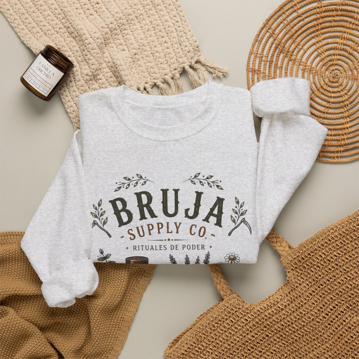 Bruja Sweatshirt - Latina Witch Magic Power Sudadera - Spanish Gift for Her - Bruja Vibes Only - Latina Pride Clothing