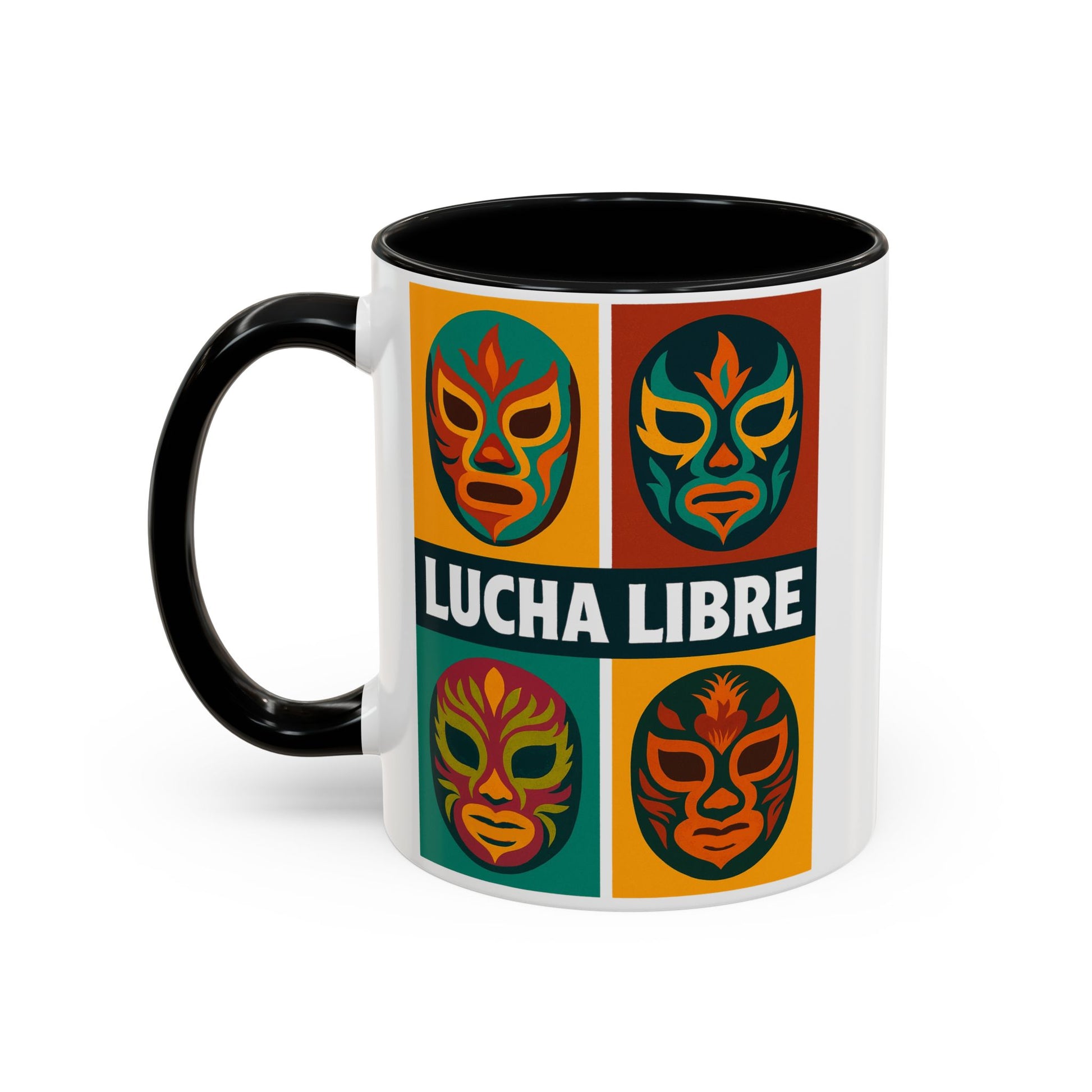 Lucha Libre Coffee Mug — Luchador Mexican Wrestling Cup, Cinco de Mayo Gift, Regalos Para Mama, Latino Pride Drinkware (view 3 of 5)