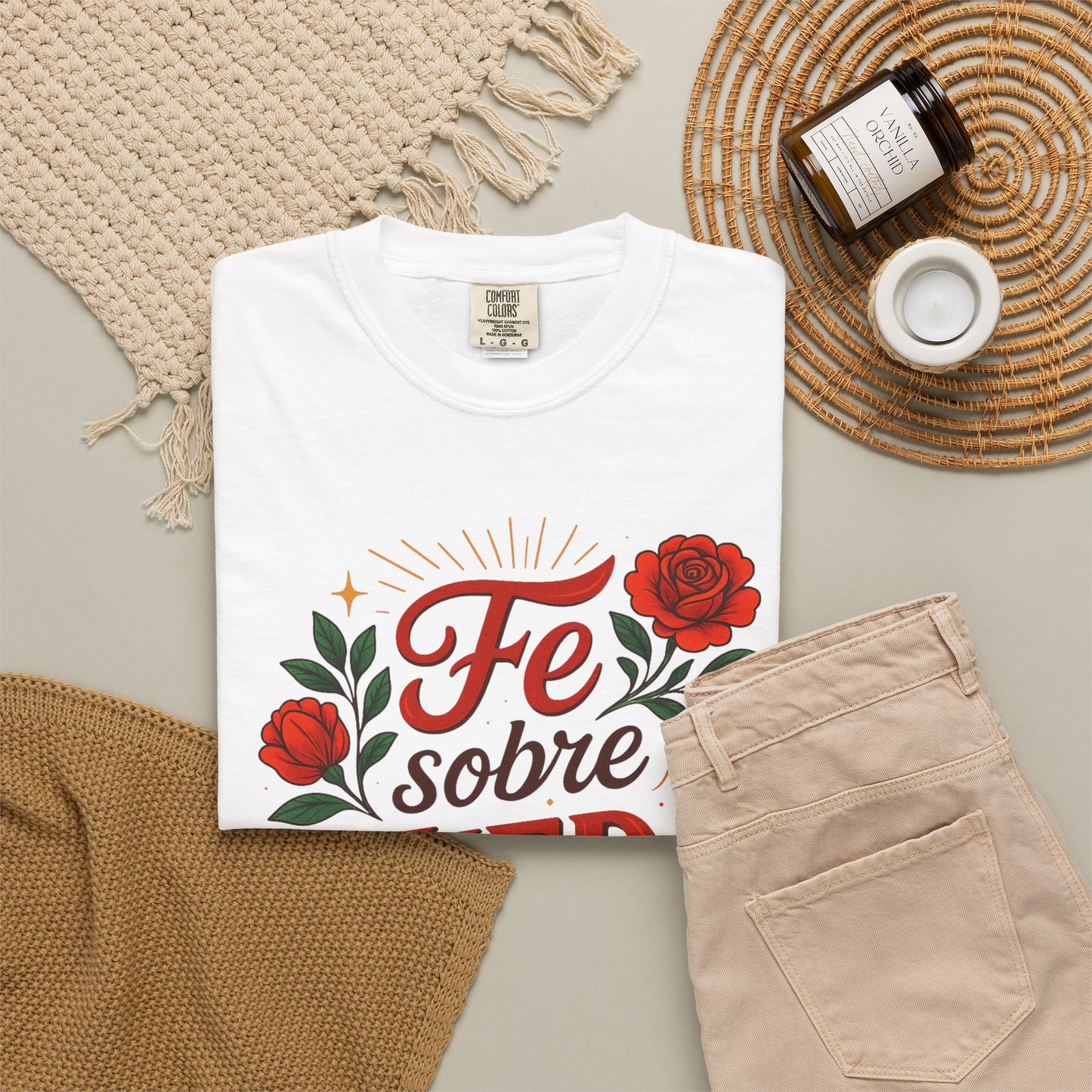 Fe Sobre Miedo Shirt | Camisa Christiana | Latina Graphic Tee |