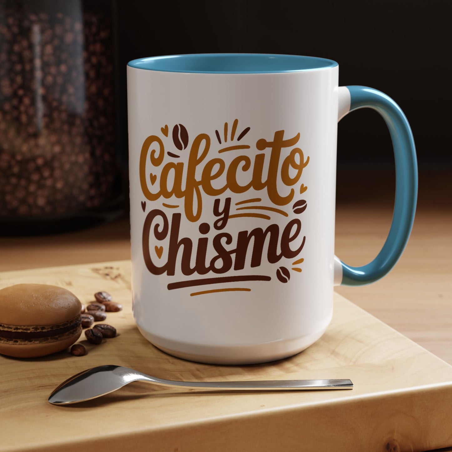 Cafe y Chisme Mug - Latino Coffee Culture Gift - Hispanic Kitchen Decor - Chisme Time Cup - Cafecito Lover Present