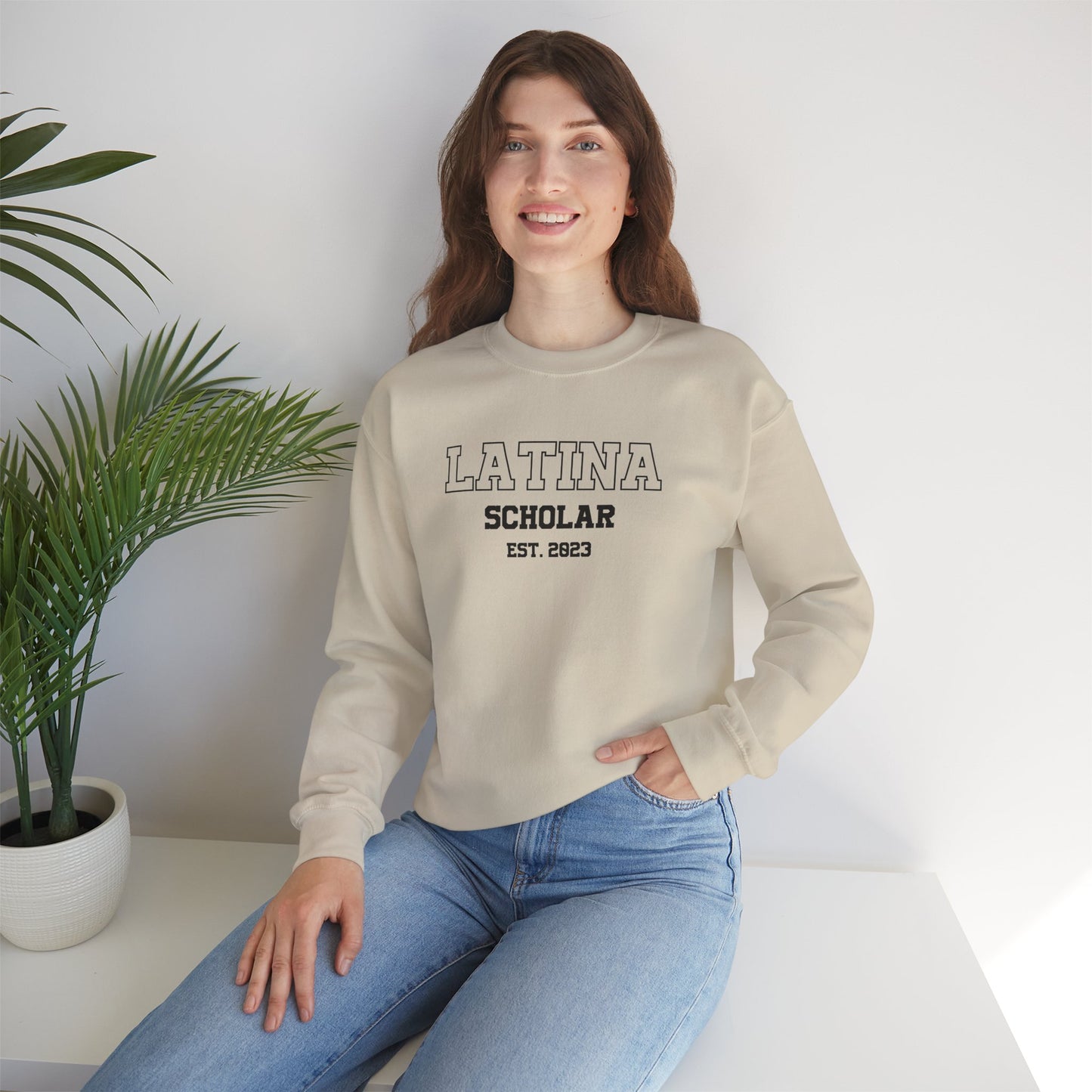 Custom Graduation Gift Latina Scholar Sweater | Latina Empowerment, Latina Shirts | By Mama Latina Artist, Latina Owned Shop