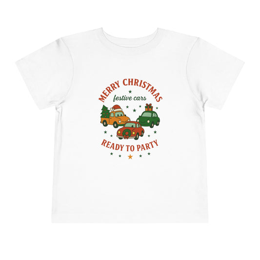 Christmas Cars Toddler Short Sleeve Tee