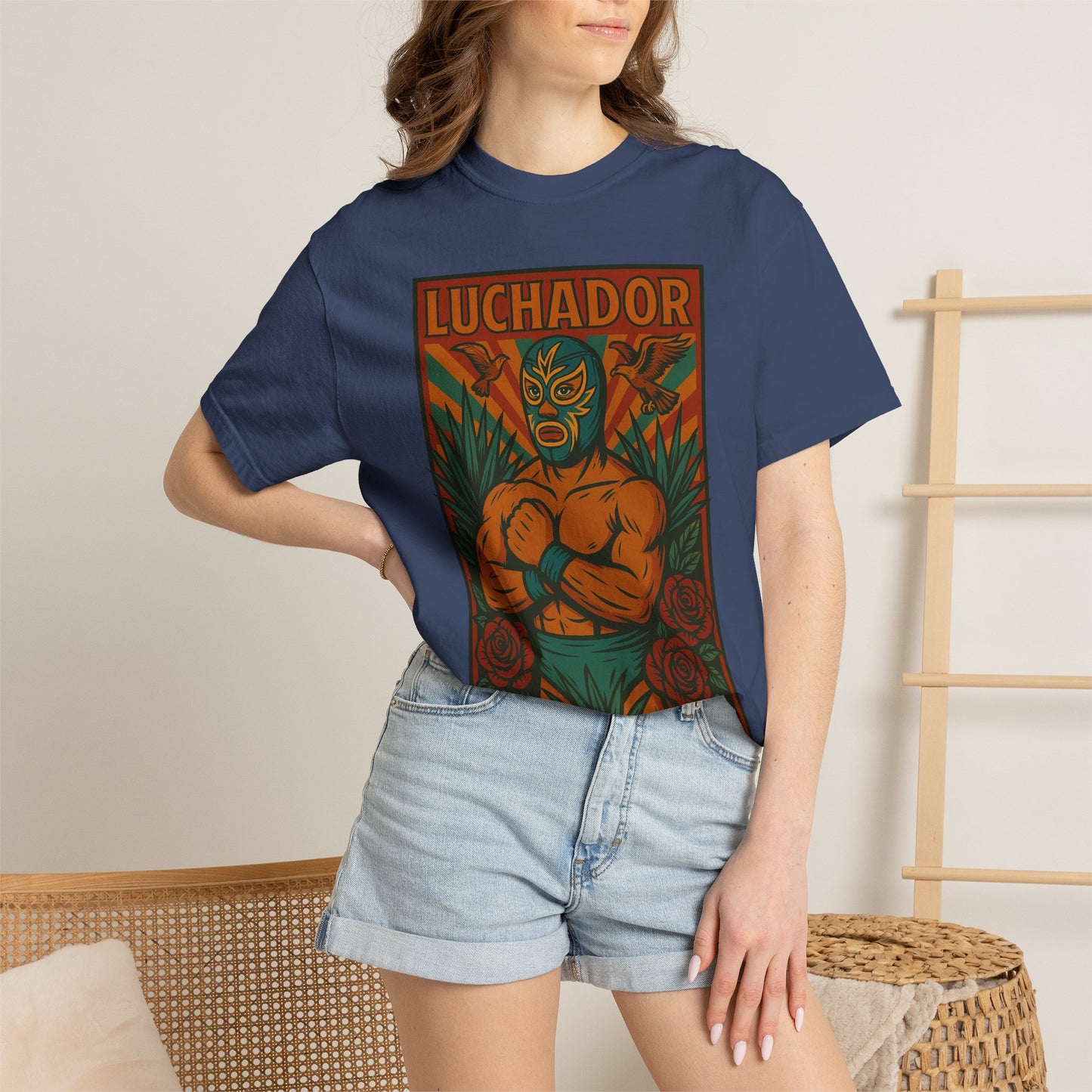Luchador Agave T-Shirt, Mexican Wrestling Tee, Lucha Libre Plant Shirt, Unisex Top, Cinco de Mayo Gift, Festival Apparel
