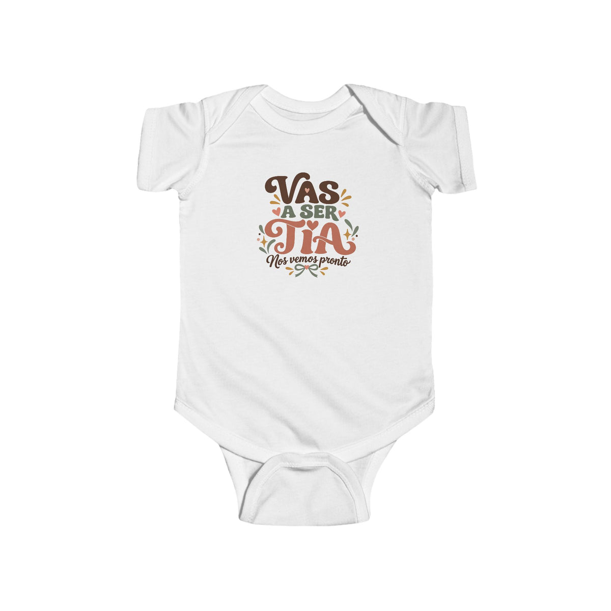 Vas a Ser Tia Onesie - Future Tia Announcement Bodysuit - Latina Aunt Reveal Baby Gift - Nos Vemos Pronto Onesie