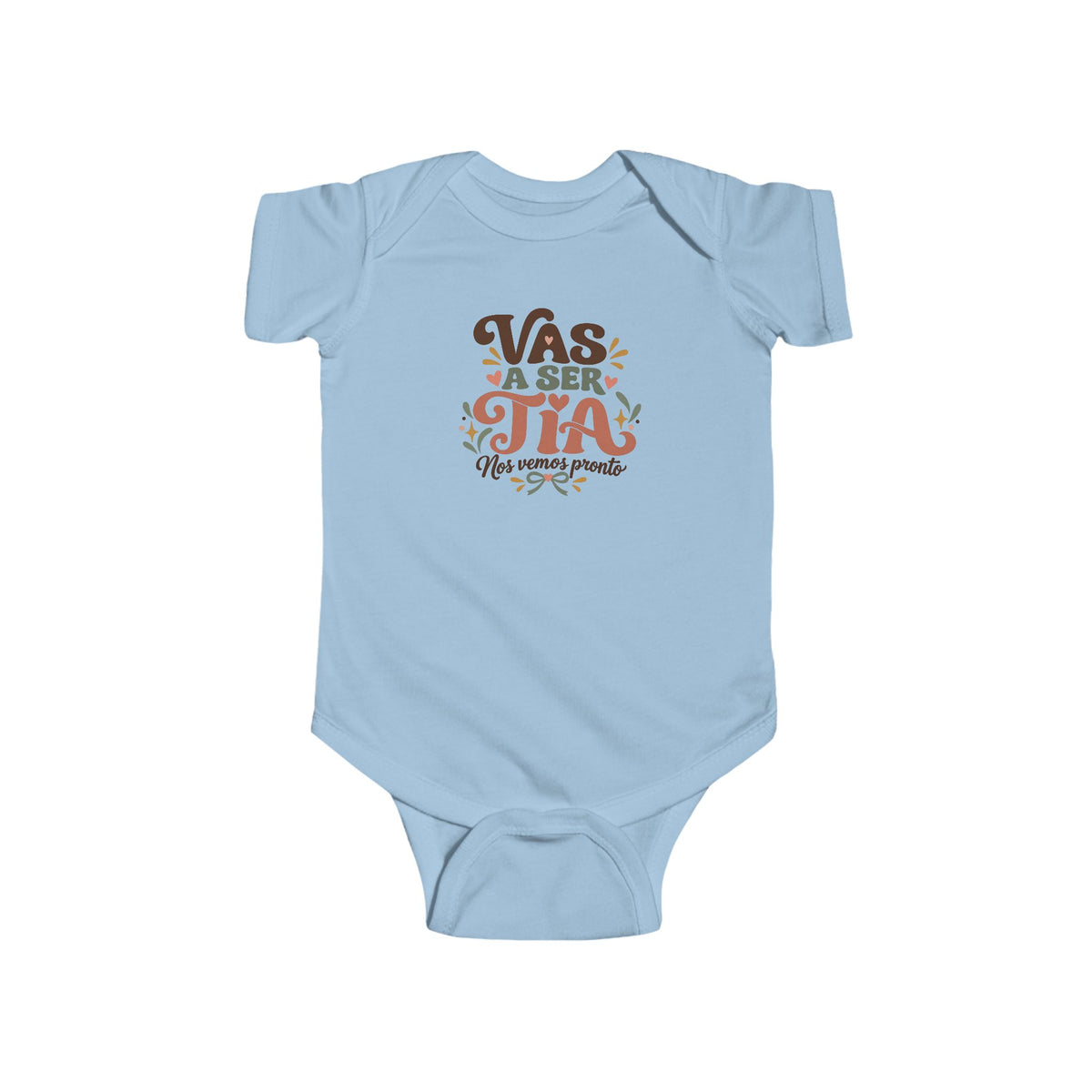Vas a Ser Tia Onesie - Future Tia Announcement Bodysuit - Latina Aunt Reveal Baby Gift - Nos Vemos Pronto Onesie