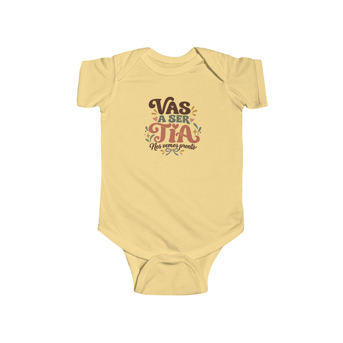 Vas a Ser Tia Onesie - Future Tia Announcement Bodysuit - Latina Aunt Reveal Baby Gift - Nos Vemos Pronto Onesie