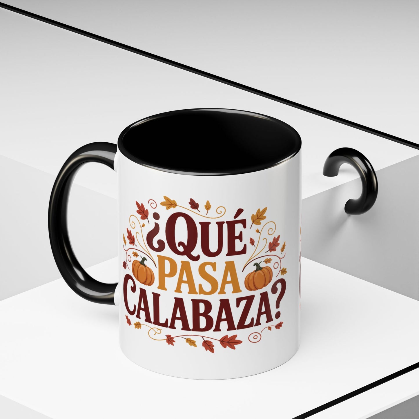 Que Pasa Calabaza Mug | Funny Spanish Coffee Cup | Hispanic Heritage Gift | Latino Culture Humor | Fall Pumpkin Sayings