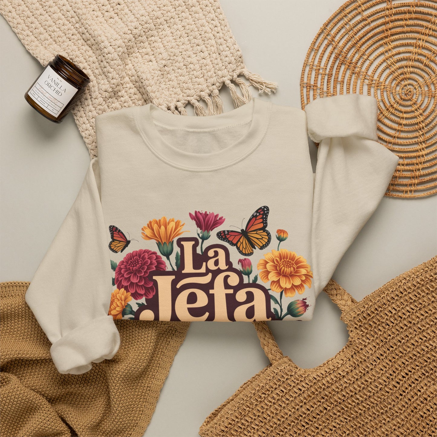 La Jefa Sweatshirt - Latina Boss Babe Gift - Mujer Fuerte Empowerment Hoodie - Feminist Gift for Her - Latina Pride Wear