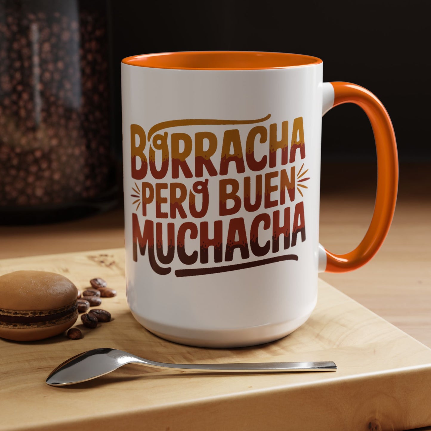 Borracha Mug - Funny Spanish Coffee Cup - Latino Heritage Gift - Latina Humor Bestie Present