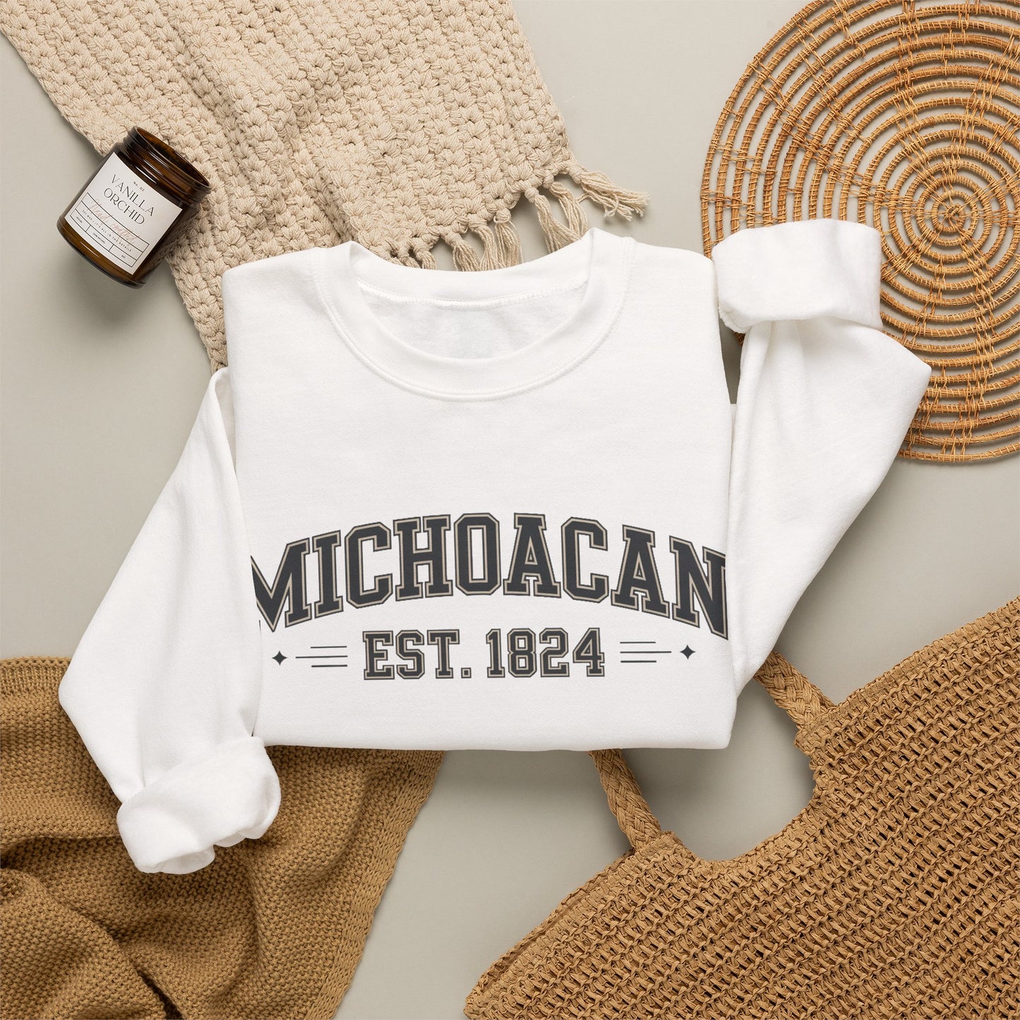 Michoacán Sweatshirt - Mexican State Pride Sudadera - Michoacán Mexico Heritage Gift - Orgullo Mexicano