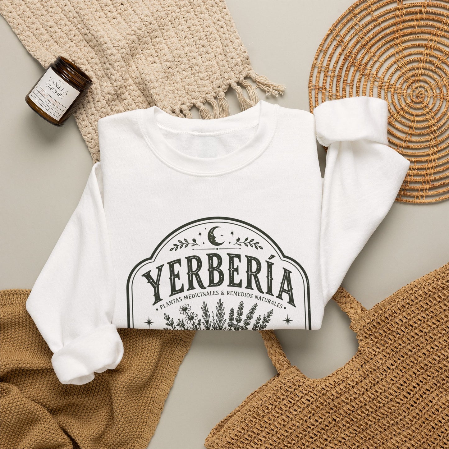 Yerberia Sweatshirt - Latina Curandera Sudadera - Spanish Gift for Her - Regalos para Mujer - Latina Pride Pullover