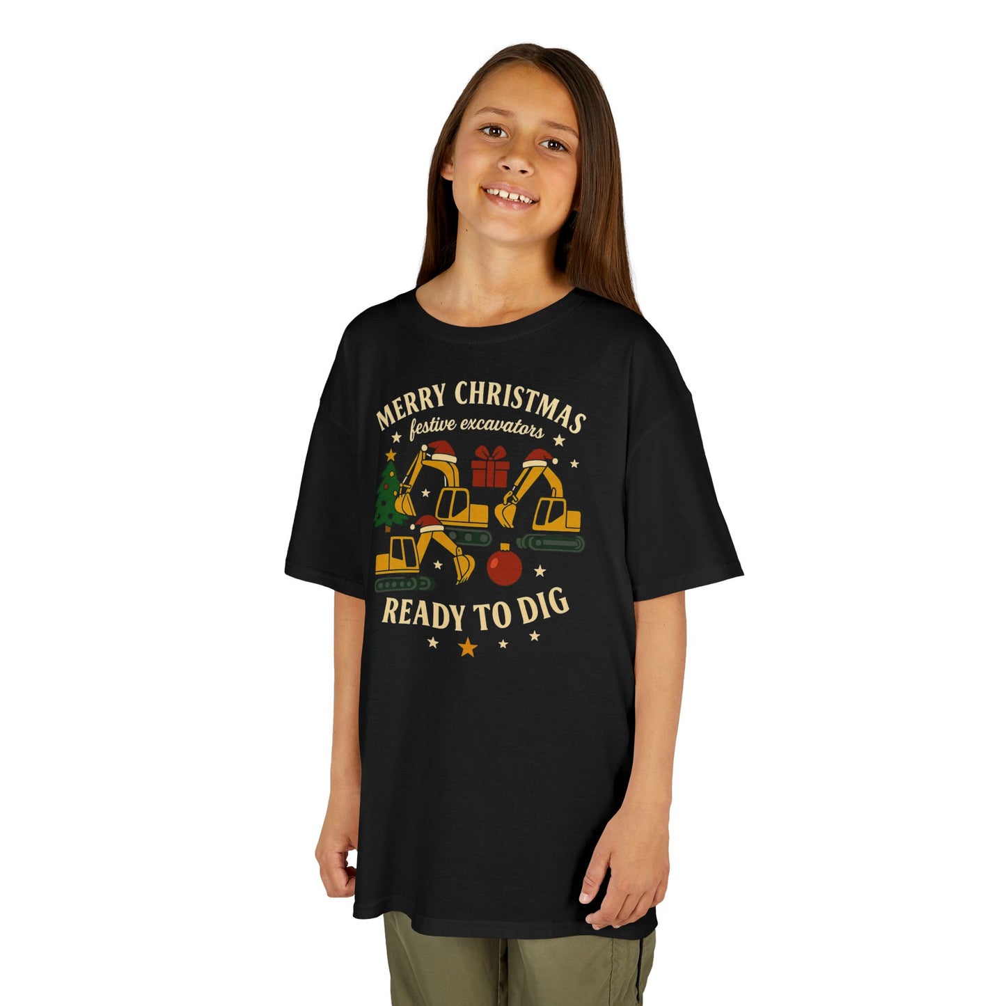 Christmas Excavator Kids shirt